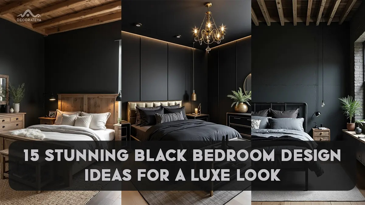 15 Stunning Black Bedroom Design Ideas - Decorateva