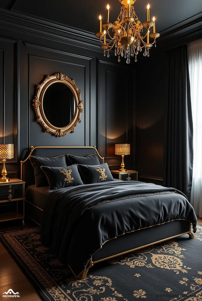 Black and Gold Glam bedroom Black and Gold Glam bedroom