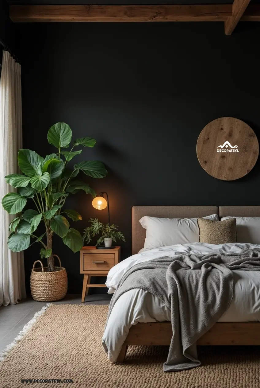 Nature-Inspired Black bedroom Nature-Inspired Black bedroom