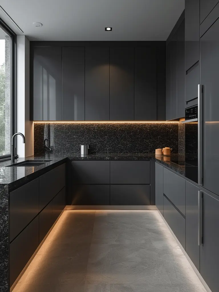 10 Kitchen Color Ideas for Modern Homes That Transform Your Space 4. Charcoal Chic: Edgy Elegance