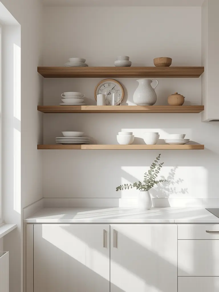 10 Simple Kitchen Decor Ideas That Redefine Modern Elegance 4. Open Shelving with Curated Displays