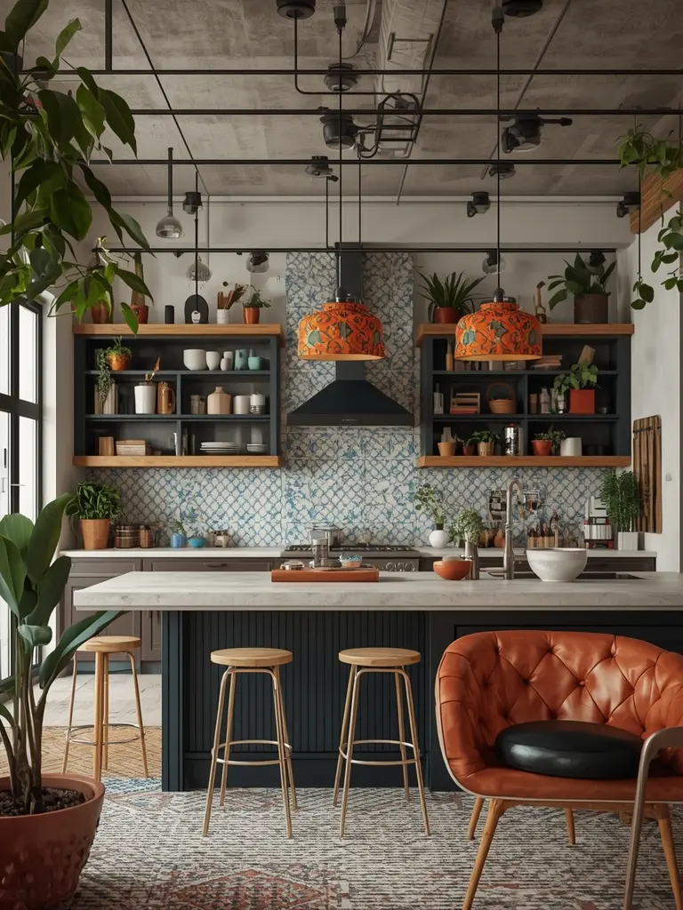 10 Open Kitchen Interior Design Ideas That Redefine Modern Living Eclectic Energy: Bold Backsplash Statements