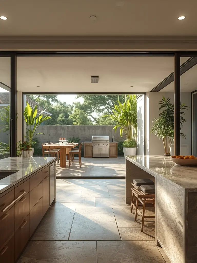 10 Modern Kitchen Interior Design Ideas for Homes Seamless Indoor-Outdoor Flow