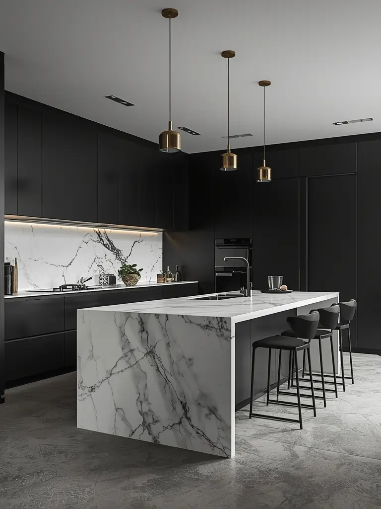 10 Kitchen Color Ideas for Modern Homes That Transform Your Space 6. Matte Black Drama: Timeless Contrast