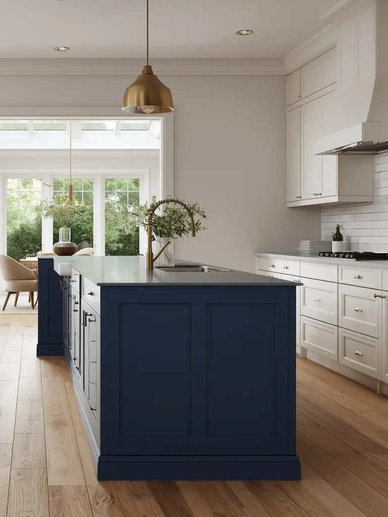 10 Modern Kitchen Interior Design Ideas for Homes Navy Statement Island