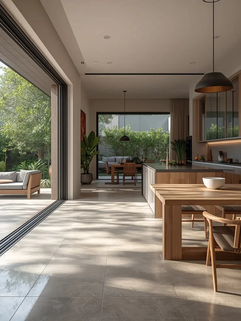 10 Luxury Kitchen Interior Decor Trends That Define Modern Opulence 10. Blurred Indoor-Outdoor Boundaries