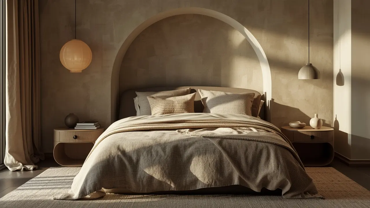 Bedroom Trends in 2026: Design Inspiration Ahead Bedroom featuring curved furniture silhouettes and soft, organic shapes